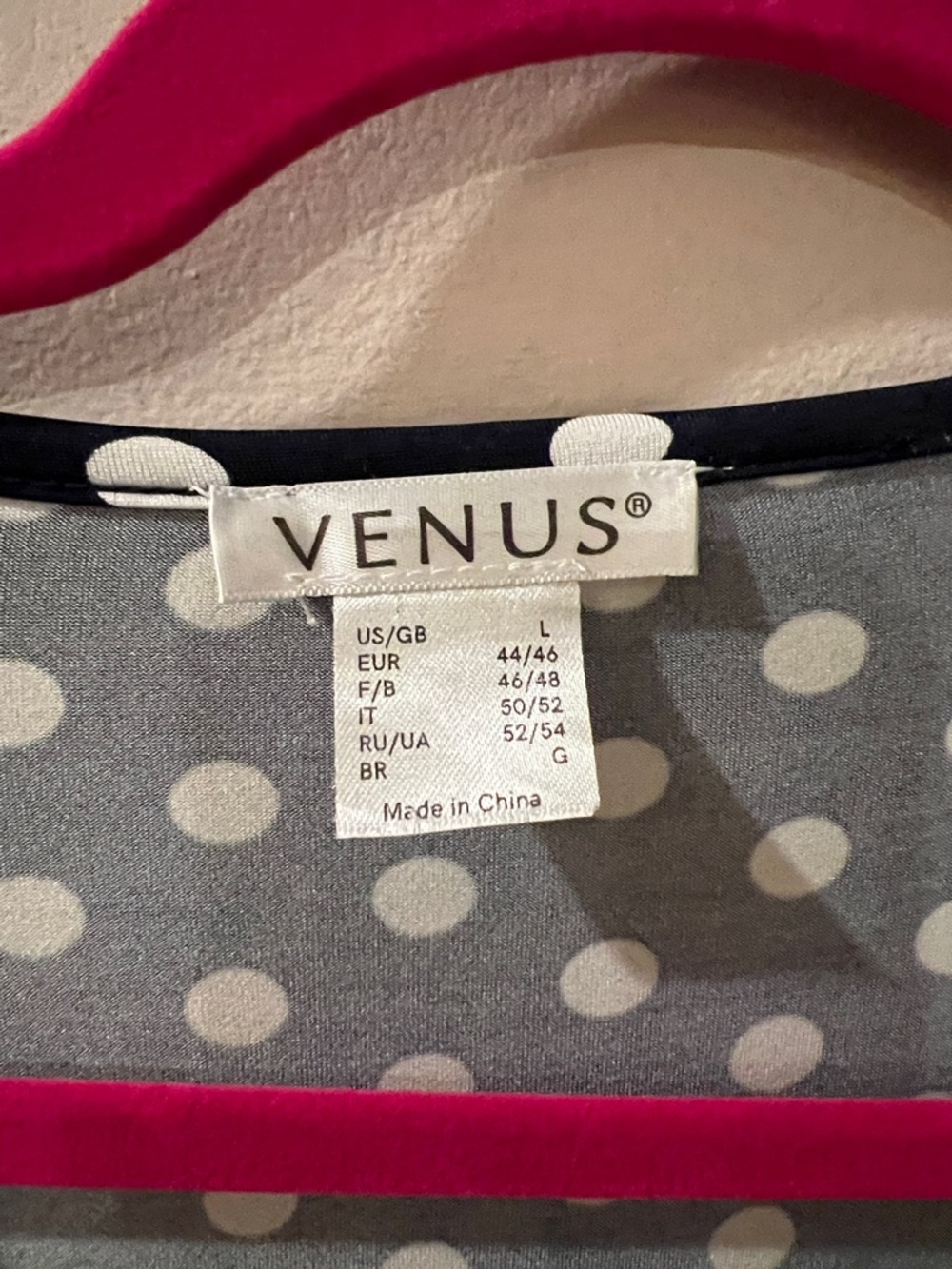 VENUS Navy and White Polka Dot Wrap Jumpsuit With Pockets & Belt Size Large - Picture 4 of 9